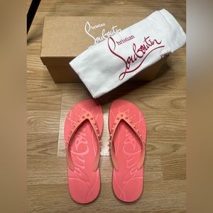 Christian Louboutin rubber flip flops. Size 39 (Women’s US 9)